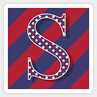 Old Glory Letter S Sticker